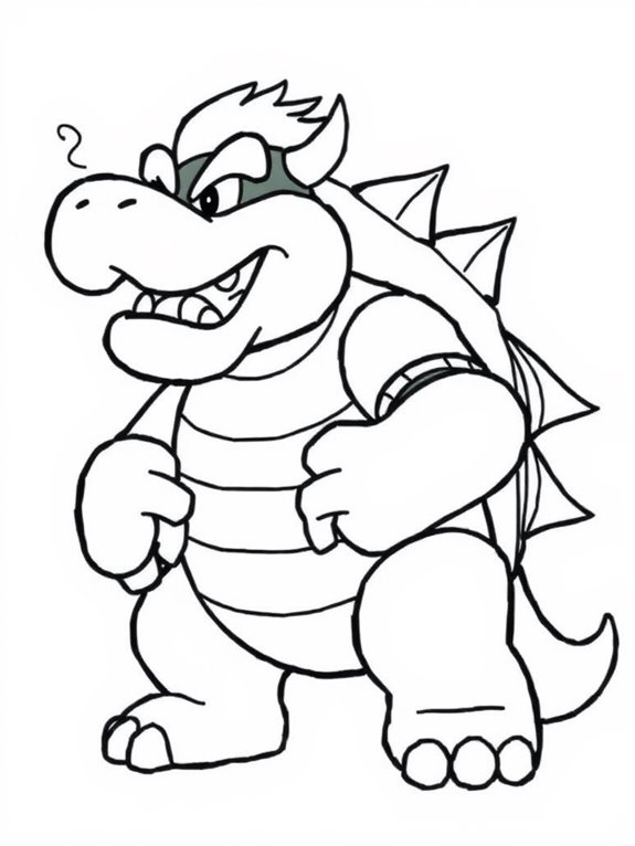 adorable bowser coloring activity