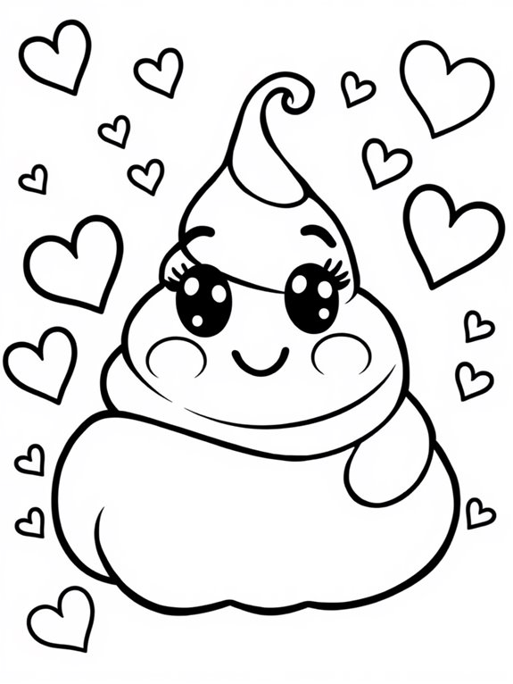 adorable feces coloring activity