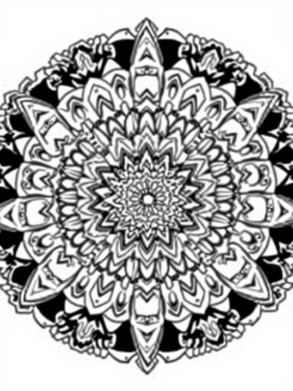african mandala coloring page