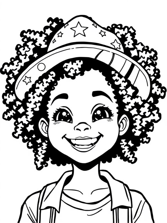 afro black girl hat