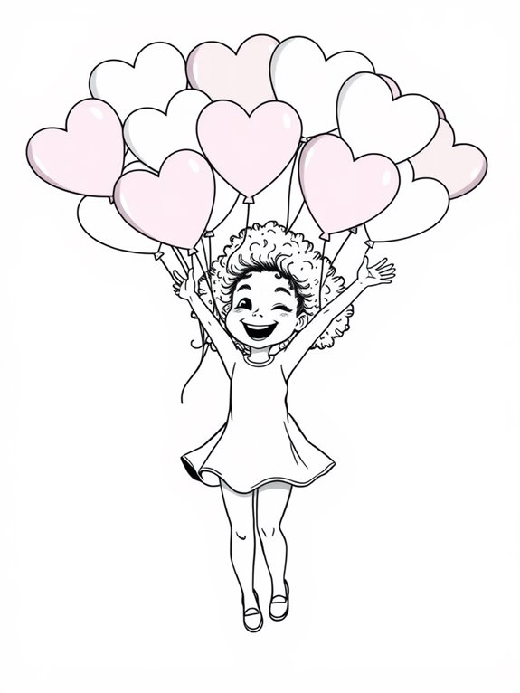 afro girl with balloons