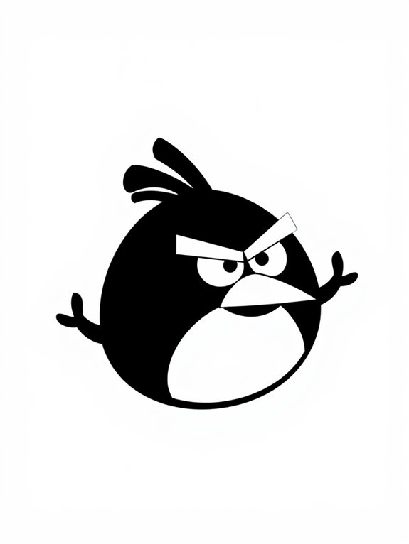 angry bird coloring page