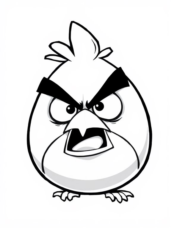 angry bird coloring page