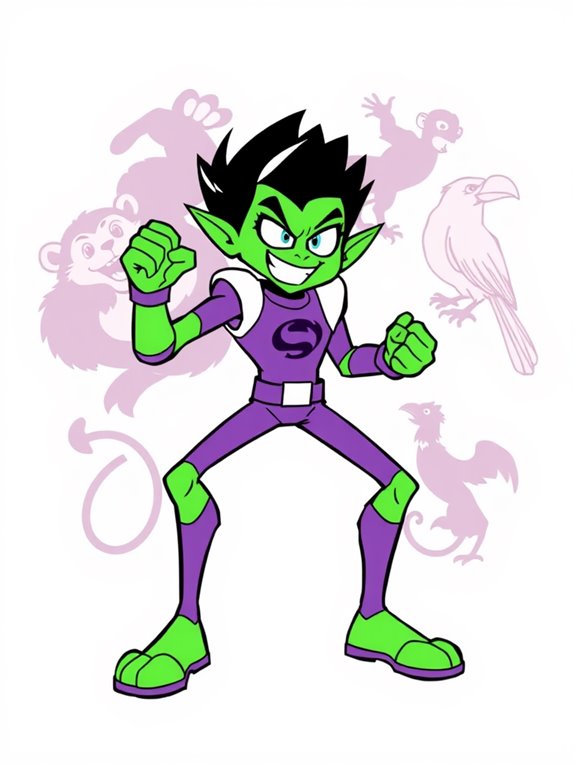 beast boy coloring activity