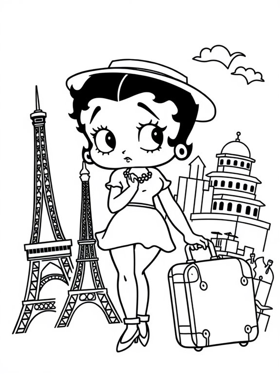 betty boop coloring page