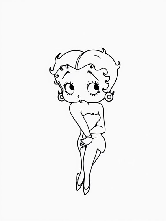 betty boop coloring page