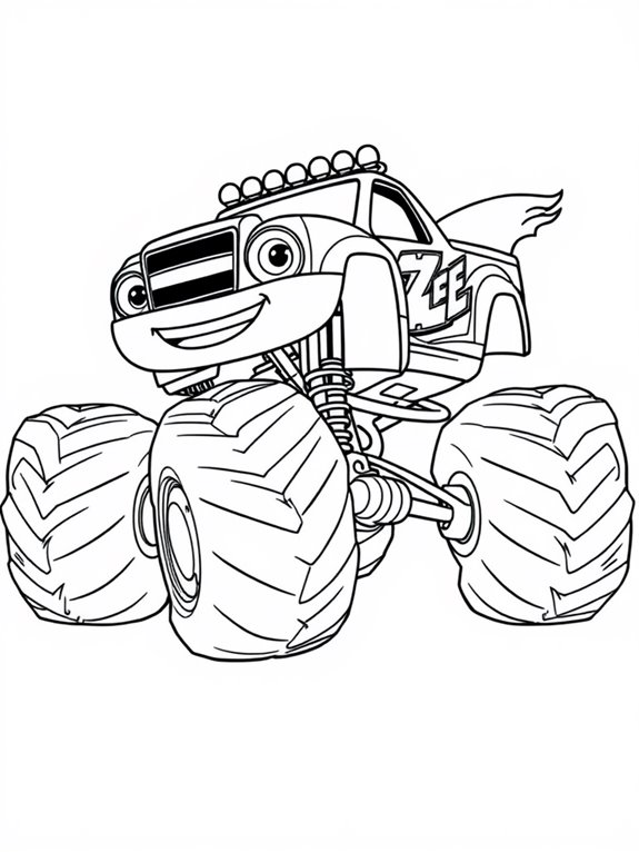 blaze monster truck coloring