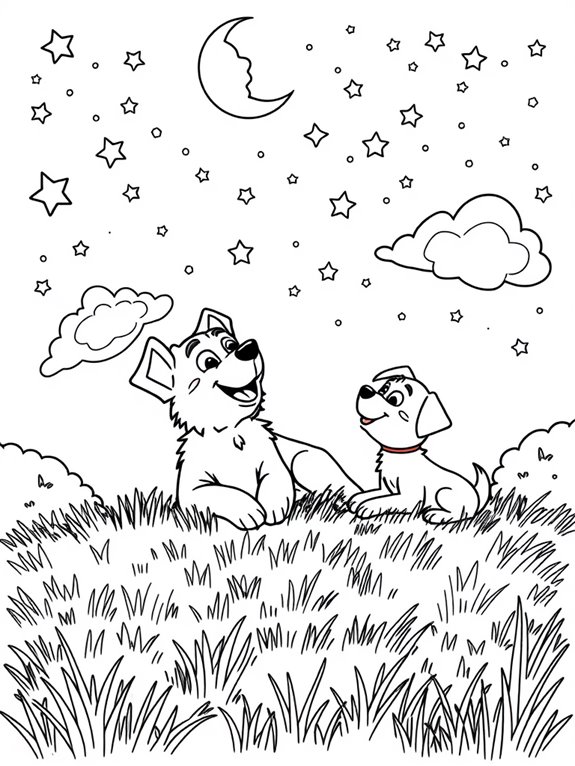 bluey and bingo stargazing