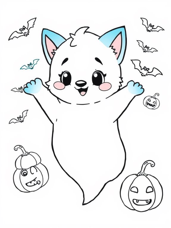 bluey ghost coloring page