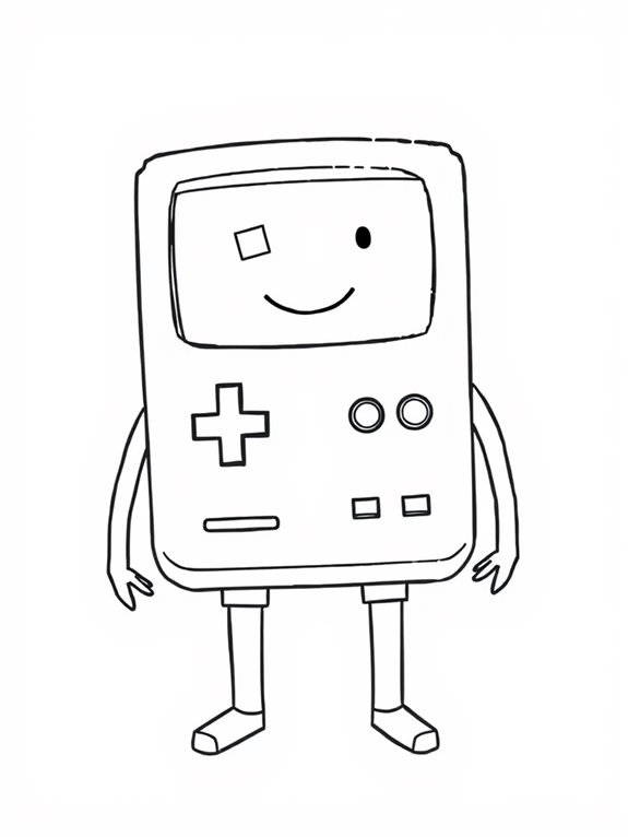 bmo character coloring page