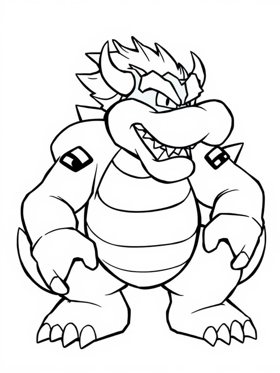 bowser coloring page activity
