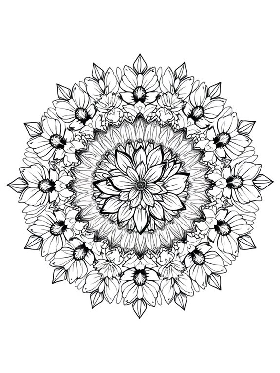 butterfly floral mandala design
