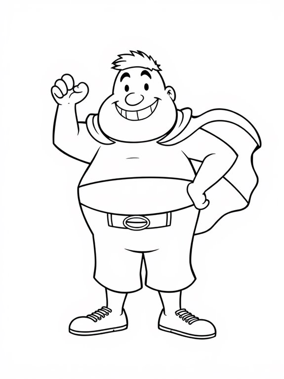 captain underpants coloring page