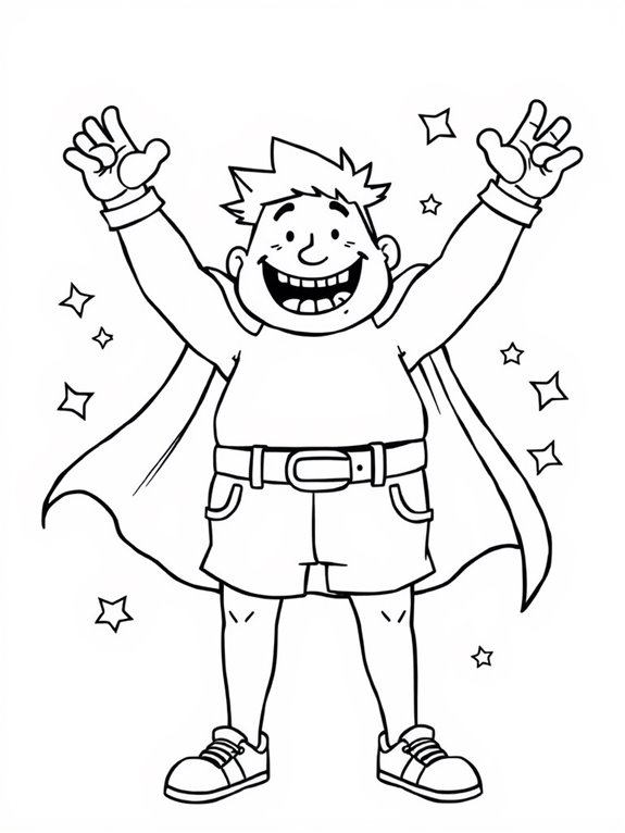 captain underpants coloring page