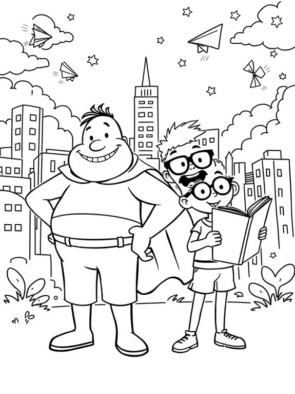 captain underpants coloring page