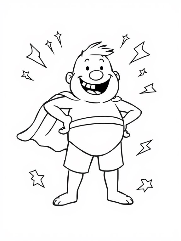 captain underpants coloring page
