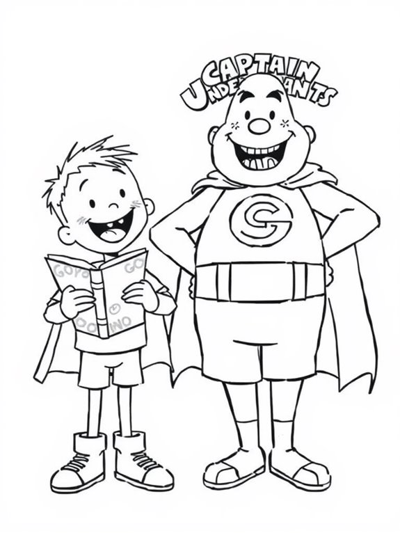 captain underpants coloring page