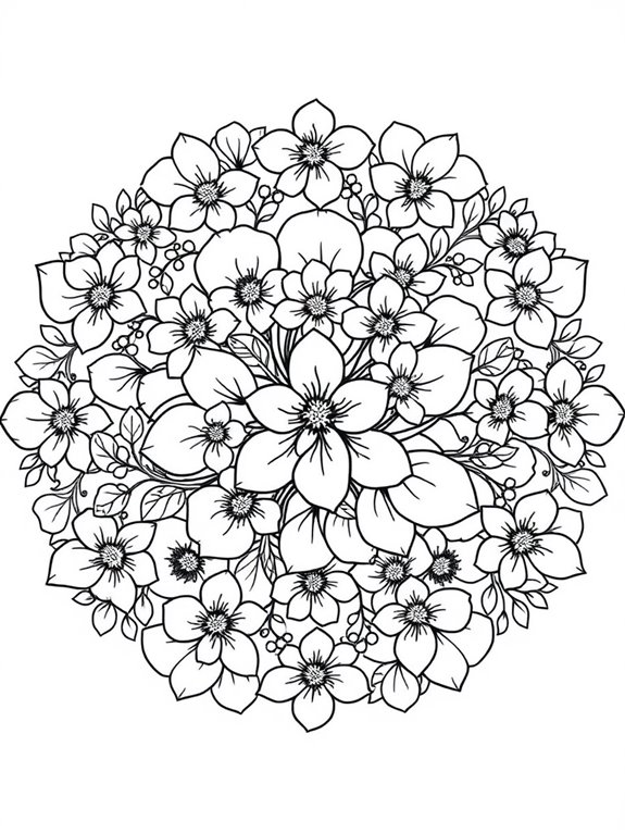 cherry blossom coloring design