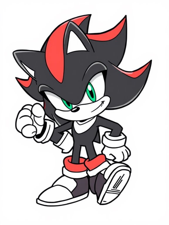 chibi shadow coloring page