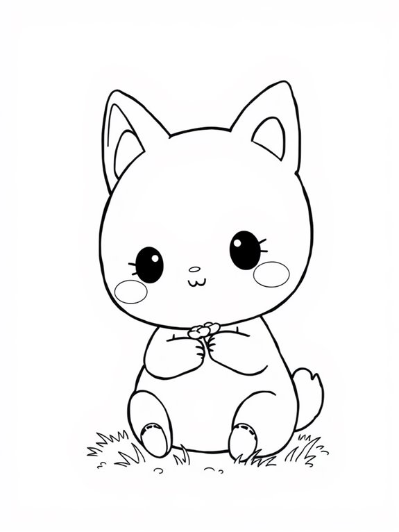 chiikawa themed coloring page