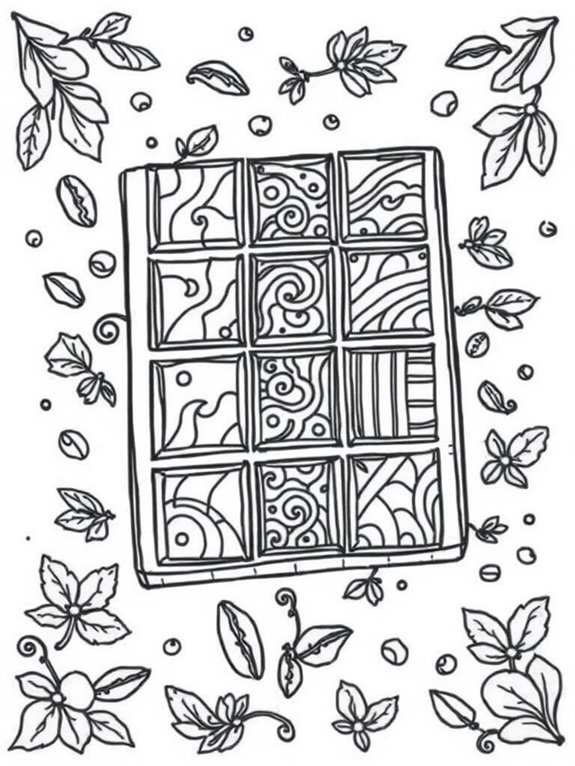 chocolate bar coloring page