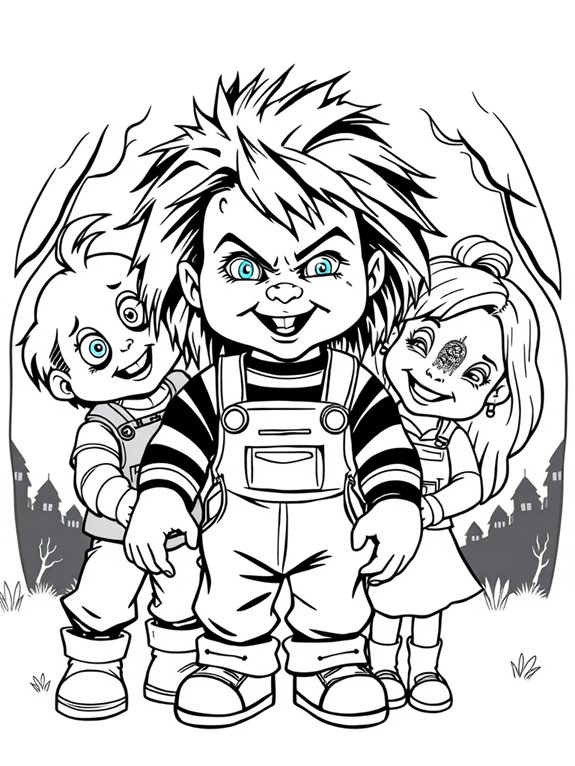 chucky and friends coloring