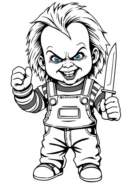 chucky doll coloring page