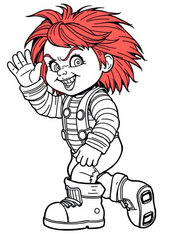 chucky dressed for halloween