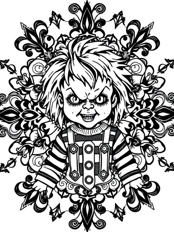 chucky mandala coloring page
