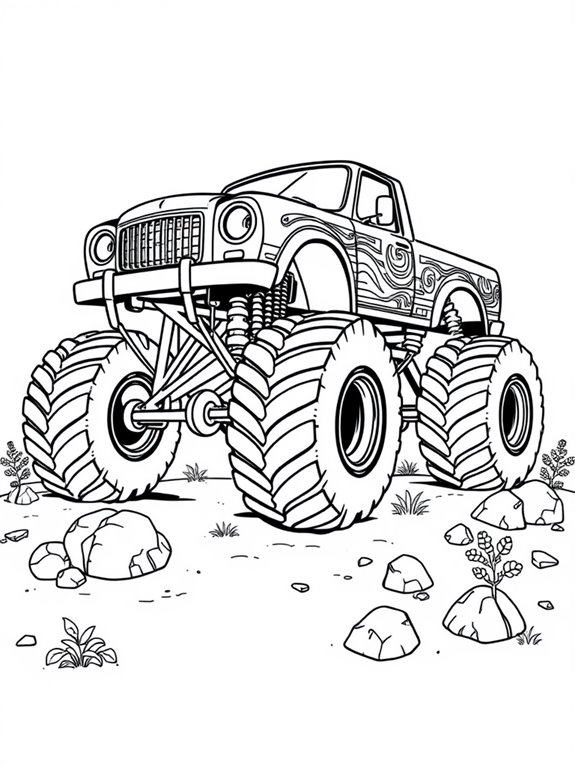 classic monster truck art