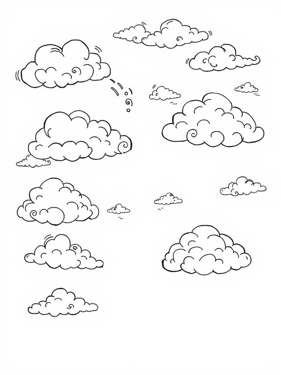 cloudy sky coloring page