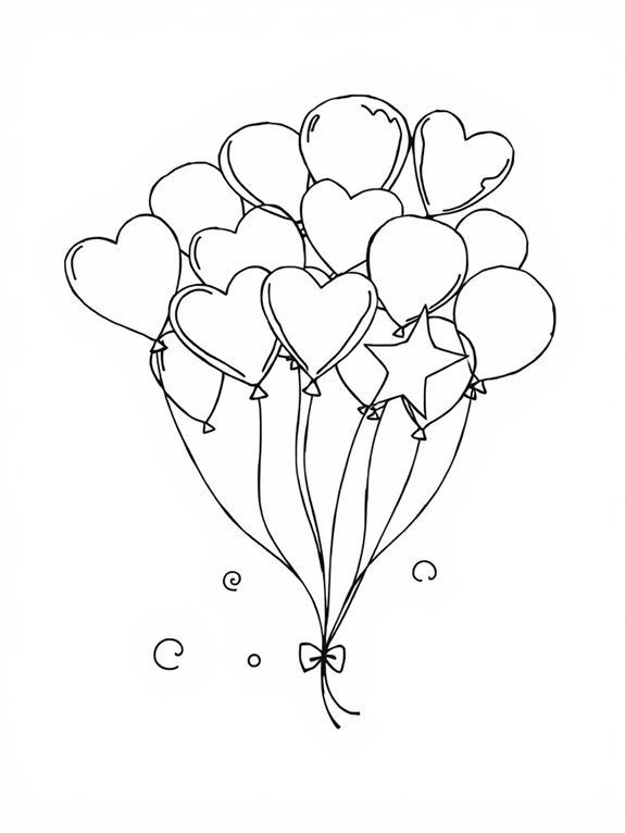 colorful balloons in air