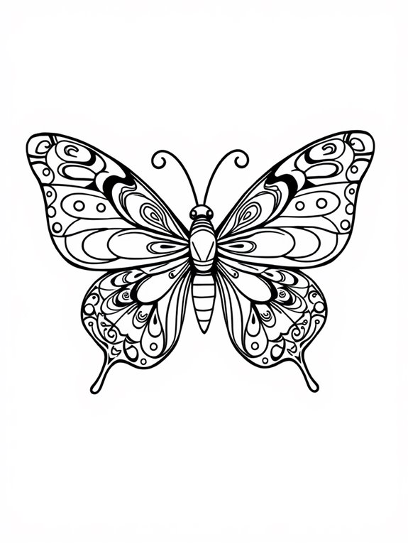 colorful butterfly artwork template