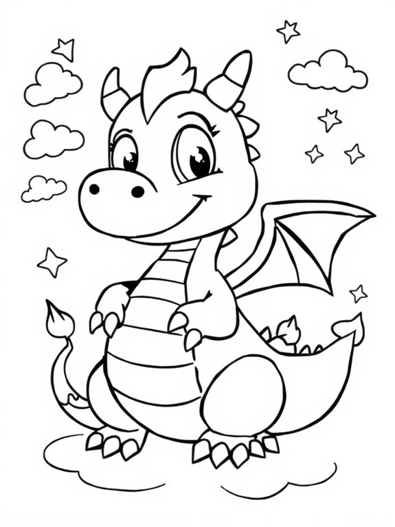 colorful cartoon dragon design