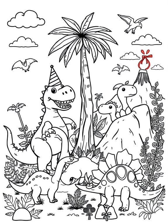 colorful dinosaur fun activity