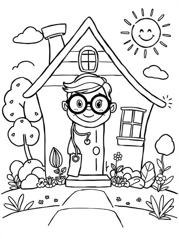 colorful doctor house art