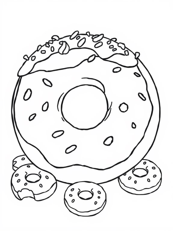 colorful donut illustration activity
