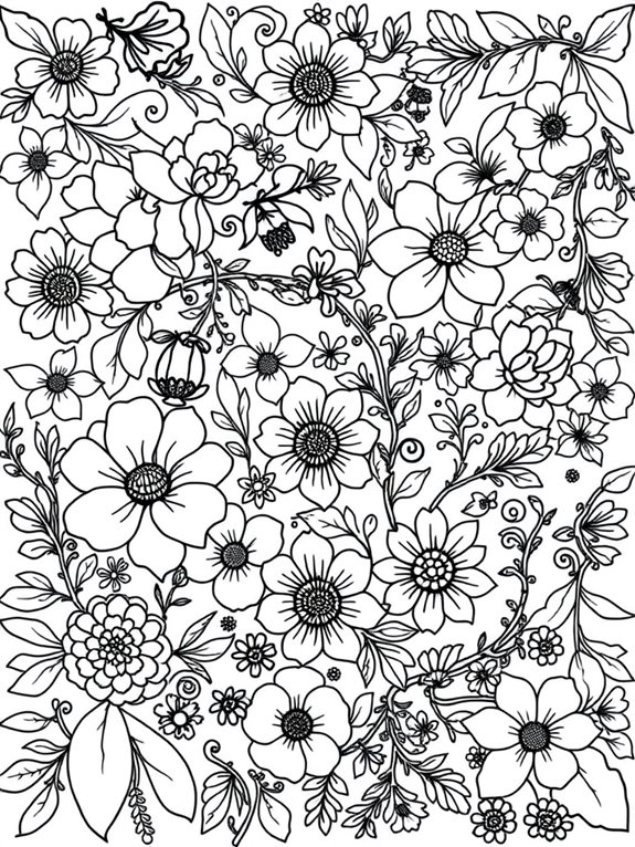 colorful floral designs page