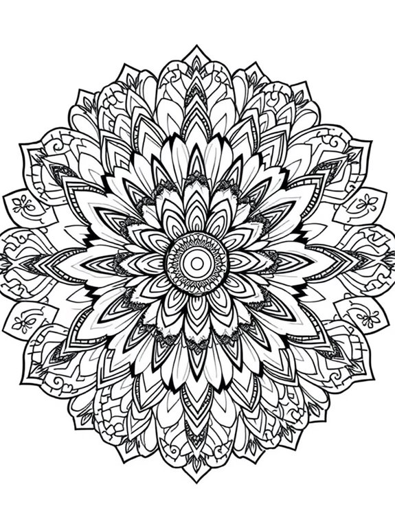 colorful floral mandala design
