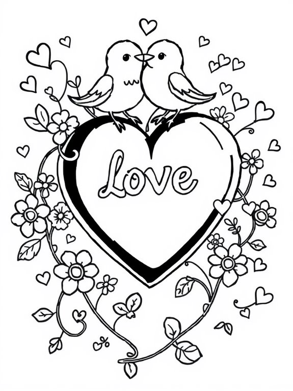 colorful love themed art