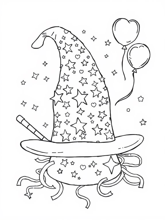 colorful magic hat design