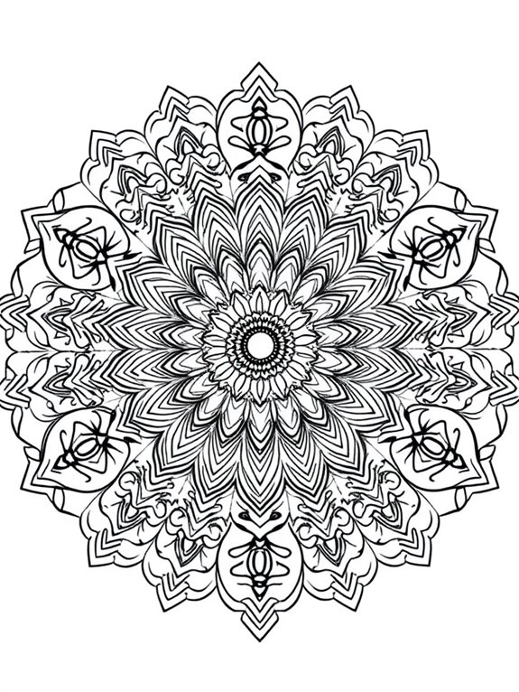 colorful mandala design page