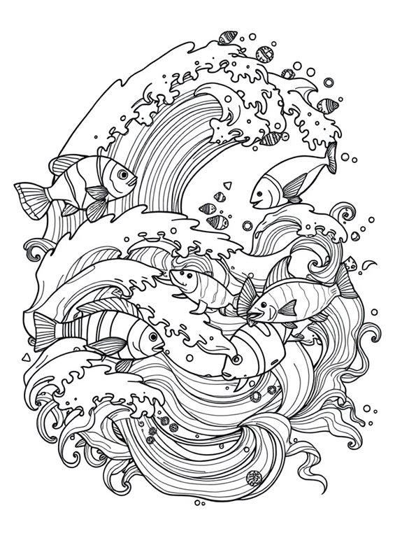 colorful ocean scene illustration