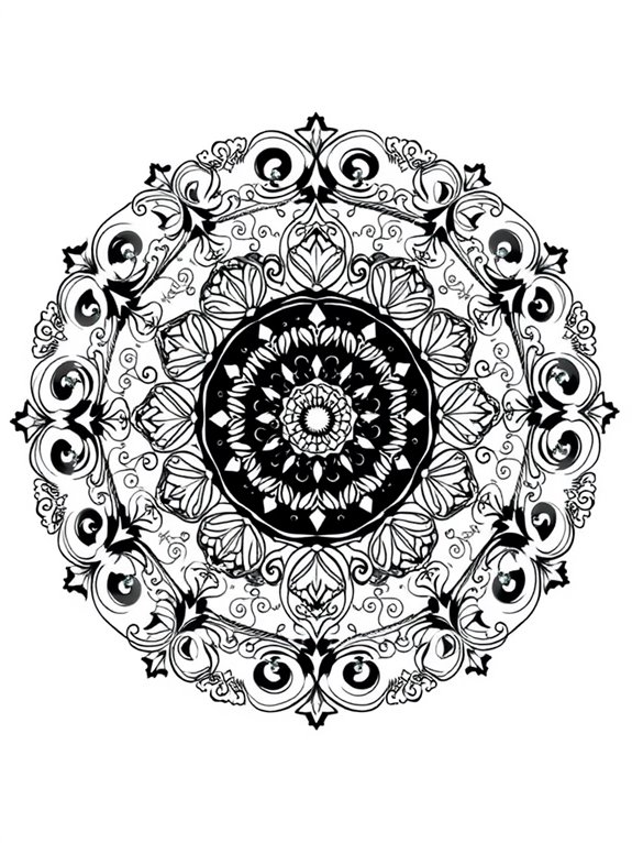 colorful pixie dust mandala