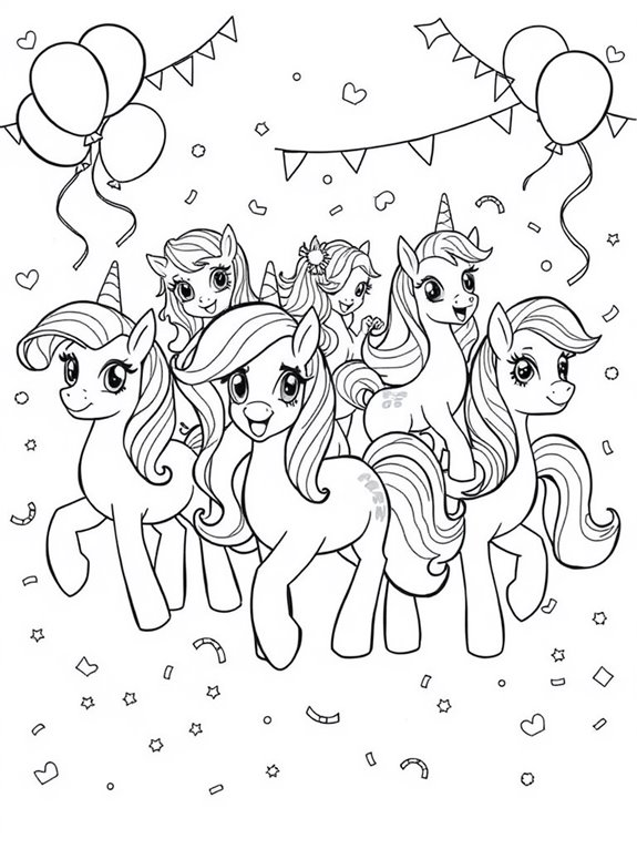 colorful pony parade fun