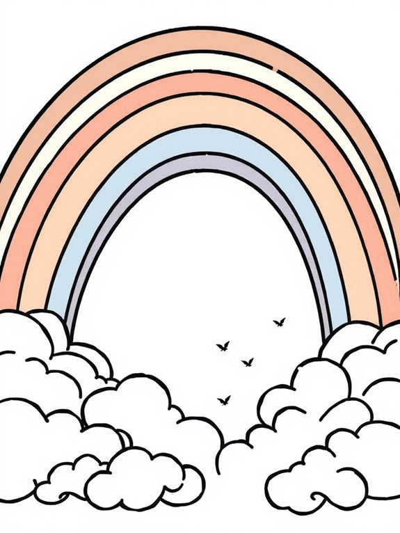 colorful rainbow coloring page