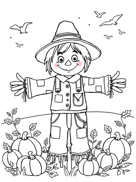 colorful scarecrow art activity