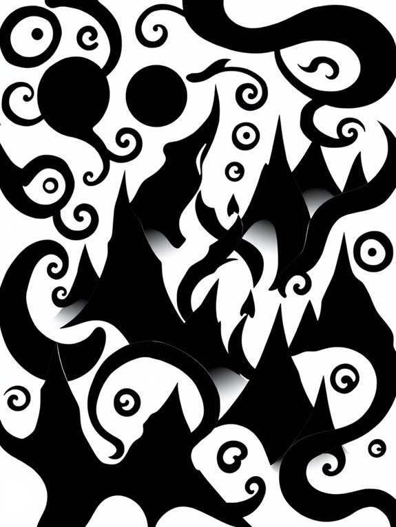 colorful shadowy shapes design