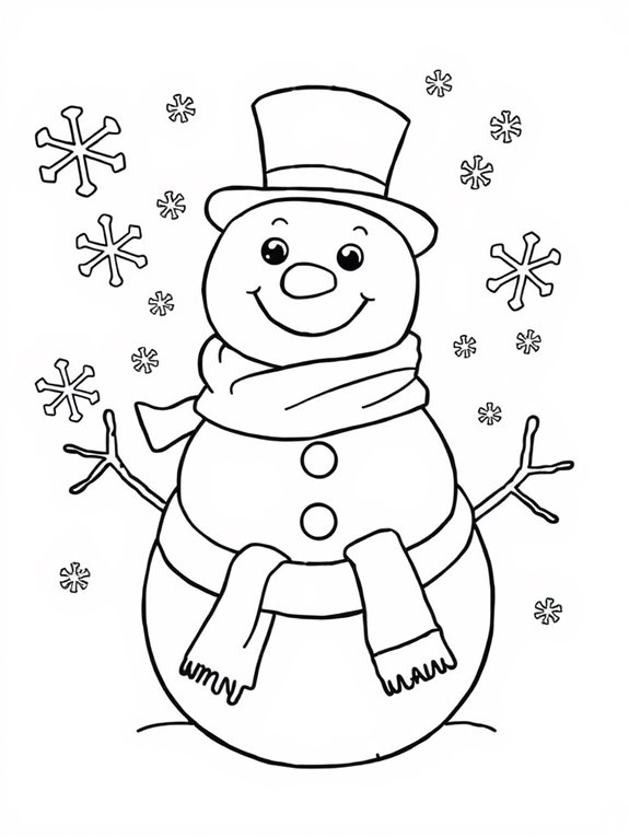 colorful snowman art activity