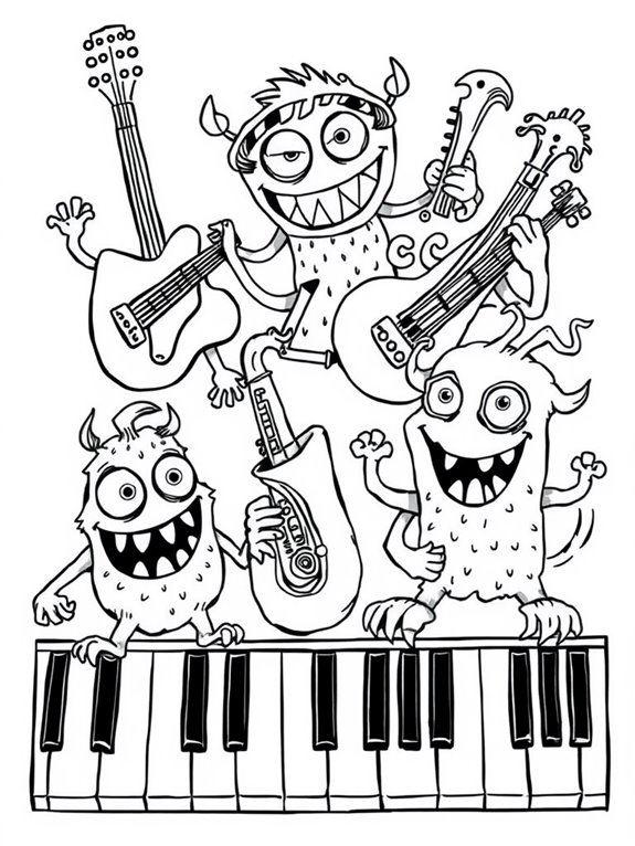 coloring page for monsters